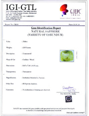 2.85/CT Natural Yellow Sapphire with Govt Lab Certificate-23310